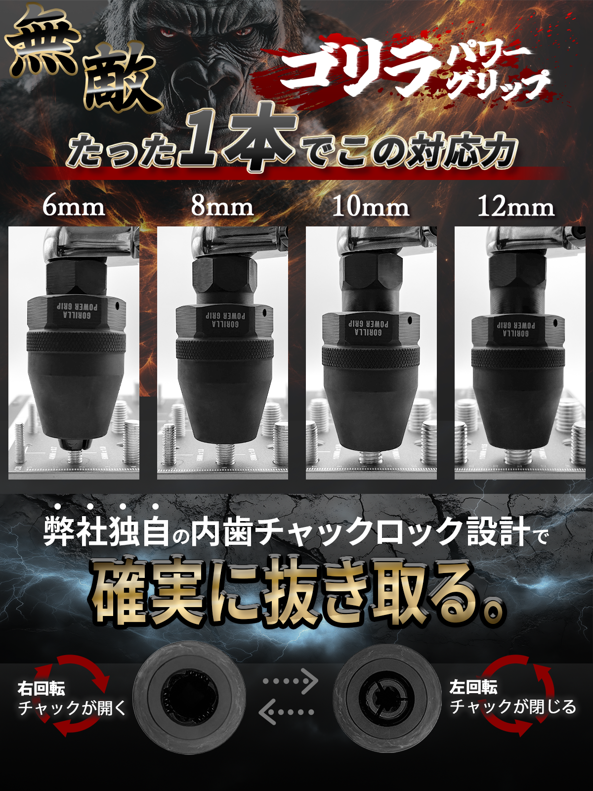 ゴリラパワーグリップ｜スタッドボルトリムーバー