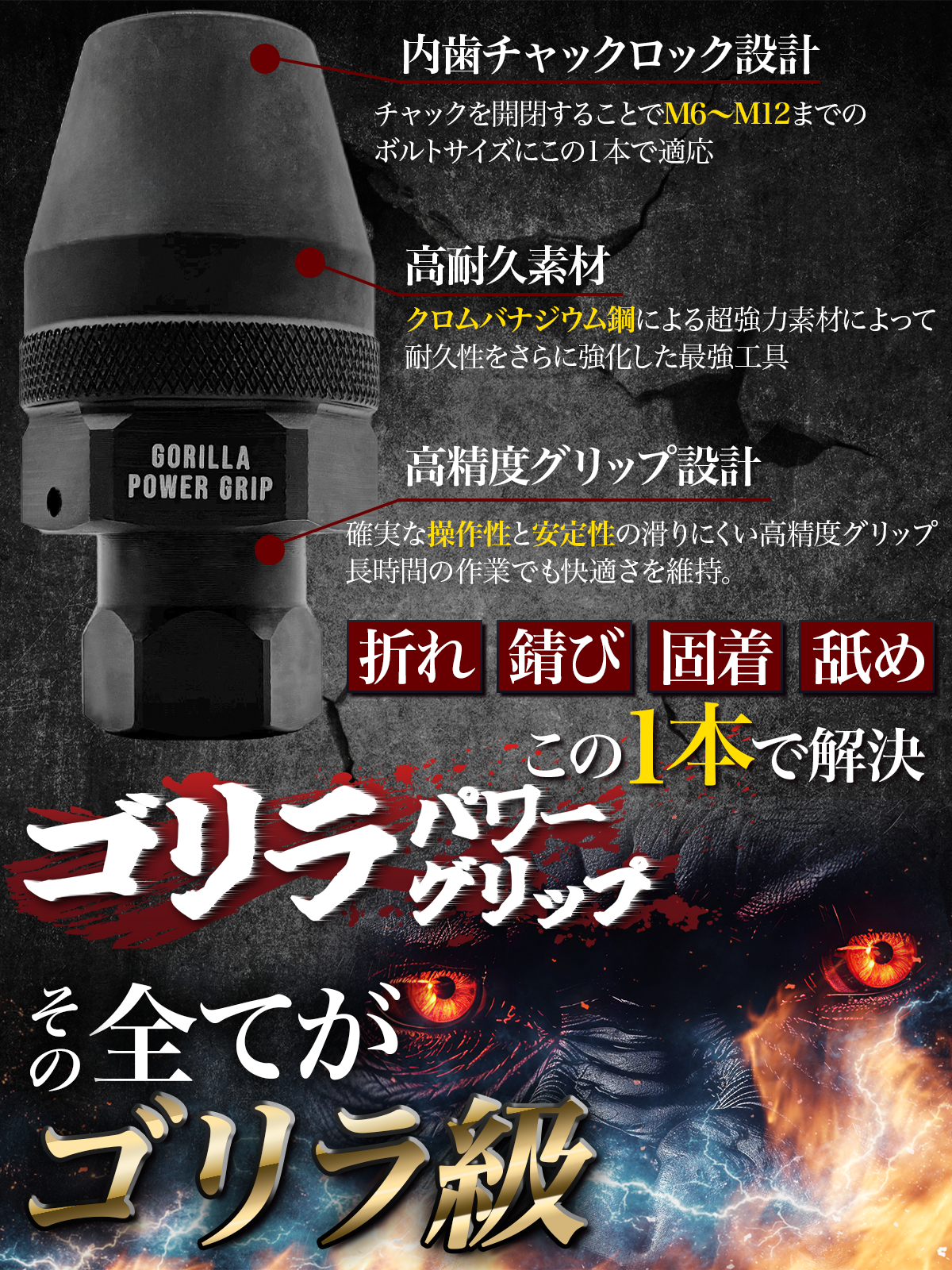 ゴリラパワーグリップ｜スタッドボルトリムーバー